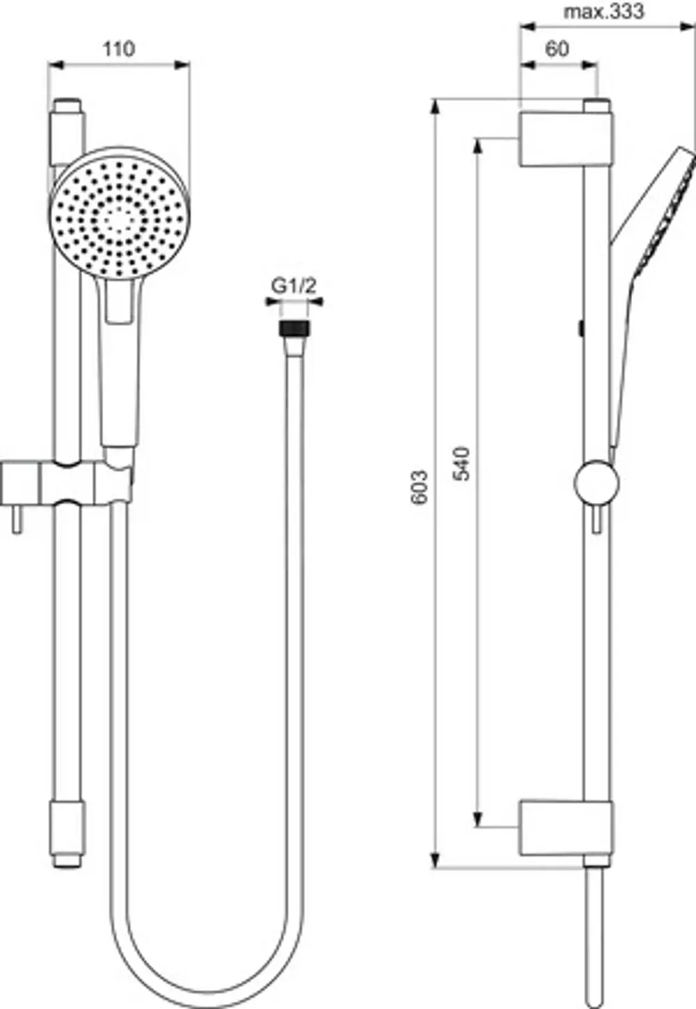 IS-Brausekombi-Idealrain-Evo-600mm-3-Funktionshandbrause-d110mm-Chrom-B2233AA gallery number 10
